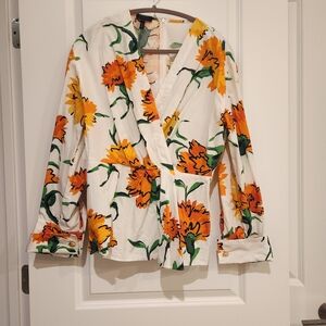 Escada Flower Print Blouse 40